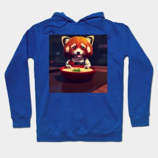 Kawaii Red Panda Eating Ramen Hoodie